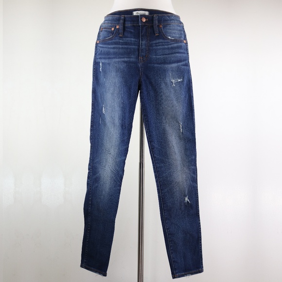 Madewell High Rise Skinny Dark Wash Denim Sz 30 - Picture 1 of 7